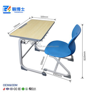 Ensemble de chaises de bureau de haute qualité avec panier à livres pour salle de lecture, salle de formation, salle de classe, bibliothèque, collège - Product Image 3