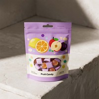 Sachet Doypack Personnalisé Imprimé de Qualité Alimentaire avec Fenêtre et Fermeture Éclair, Emballage Refermable pour Bonbons, Snacks, Biscuits et Aliments Secs