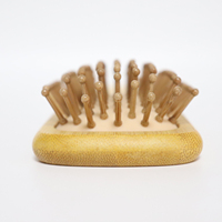 Brosse à coussin en bois de qualité salon, en bambou, anti-frisottis, pour un glissement doux, outil de coiffure professionnel