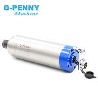 Moteur de broche refroidi par eau G-Penny 2,2 kW ER20 D80 220 V/380 V 4 roulements Haute précision Type long 80x230 mm 0-24000 tr/min 400 Hz pour machine