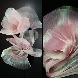 Tissu Organza Plissé Iridescent Sirène pour Bouquet de Mariage, Toile de Fond et Décoration de Créateur de Haute Couture - Product Image 1