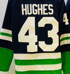 OEM Personnalisé Noir Mesh Hockey Sur Glace Maillot Cheer Flag Design Polyester Pratique Set avec Sublimation Broderie - Product Image 3