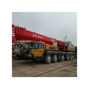 Grúa de camión stc1000 usada a precio barato, marca xuzhou China, grúa móvil hidráulica de 100 toneladas en venta