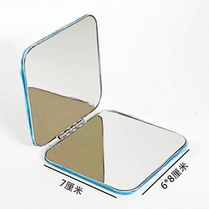 Wholesale Unbreakable Makeup <b>Mirror</b> Stainless Steel Square/Circular Laser Engraved Portable Folding <b>Mirror</b> (OEM 50pcs) - Product Image 3