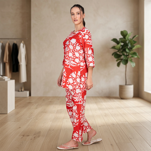 Vestidos Casuales Sanash de Manga Larga con Estampado Floral, Tejidos de Viscosa/Algodón Rayón, Lavables, para Otoño, Suministro Directo de Fábrica al Por Mayor - Product Image 3