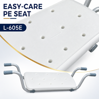 Banc de transfert léger SimplyWalk L-605E pour baignoire avec siège en PE drainant, pour importateurs et distributeurs d'équipements médicaux