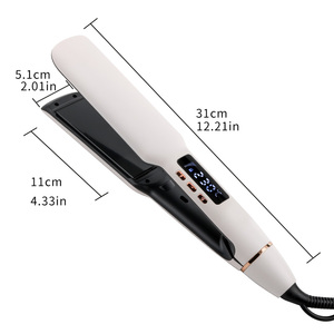 Plancha de Pelo con Revestimiento Cerámico y Logotipo Personalizado, Placas Anchas, Calentamiento Rápido PTC, Pantalla LCD de Temperatura, <span class=keywords><strong>1</strong></span> Año de Garantía - Product Image 4