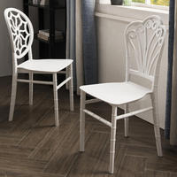 Chaise en plastique PP durable style nordique blanc, résistante aux intempéries, pour banquets, mariages et événements en extérieur