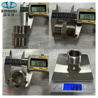 Raccord à embout, acier inoxydable 304, double filetage mâle, raccord forgé, DN25, filetage G haute pression