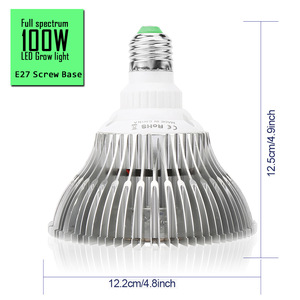 100W Led 식물 성장 전구, 전체 스펙트럼 150 Led 실내 식물 전구 램프 야채 온실 - Product Image 5