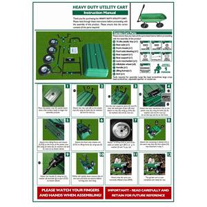 Load 200kg Metal <b>Wagon</b> Rotating Handle Heavy Duty Garden <b>Wagons</b> with Removable Steel Mesh Sides Flatbed Steel Garden <b>Cart</b> - Product Image 6