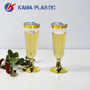 Eco-Friendly BPA-Free <strong>Clear</strong> Plastic <strong>Champagne</strong> <strong>Flutes</strong> - Disposable &amp; Reusable Stemmed Cups For Weddings, Home, Hotels - Product Image 3