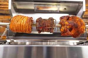 Accesorio para Barbacoa, Pincho para Pollo <span class=keywords><strong>de</strong></span> Acero Inoxidable 304 <span class=keywords><strong>de</strong></span> Grado Alimenticio, Redondo <span class=keywords><strong>de</strong></span> 22 mm, Doble Punta, Grande - Product Image 4