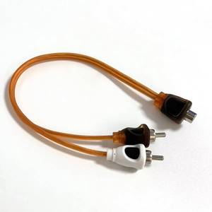 1 Male 2 Female Y-type Splitter <b>Car</b> <b>Amplifier</b> Frosted Two-color Injection Plug Audio Cable - Product Image 1