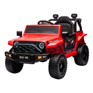 2024 Factory New Dual-Motor Electric 12V Ride-On Jeep Car Kids Plastic Material Battery Powered New Design Children 12 Years Old