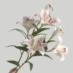 Ramo de Lirios Blancos Artificiales de 3 Cabezas, con Aroma, para Decoración del Hogar y Sala de Estar - Product Image 3