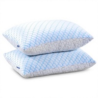 King Size Gel-Memory-Foam Kühlendes Verstellbares Festes 2-teiliges Rechteckiges Kissenset mit Gestepptem Rautenmuster 4,4kg Modell MFP8403