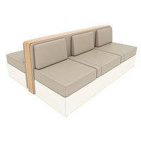 Ensemble de bancs modulaires modernes sur mesure avec base en bois pour salle d'attente, école, salon, campus, bibliothèque, réception commerciale