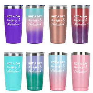 Tumbler in Acciaio Inox da 20oz con Coperchio e Cannuccia, Tazza da Viaggio Isolata Sottovuoto per Bevande Calde/Fredde 12-24 ore - Product Image 1