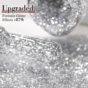 Vernis à ongles en gel UV Chrome Platinum Glitter, couleur métallique réfléchissante pour salon et manucure DIY - Product Image 4