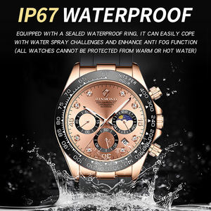 Reloj Deportivo Cronógrafo de Cuarzo de la Marca Binbond 1727, Correa de Silicona, Resistente al Agua 30M, Puntero Luminoso, Reloj para Hombre - Product Image 5