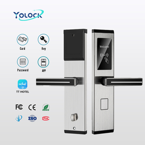 YOLOCK Hotel Lock Tuya Code Unlock Tamper Alarm Ttlock Smart <b>Access</b> <b>Control</b> for Aluminum Door HT04 Hotel <b>Card</b> Lock HT04 - Product Image 1