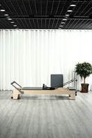 Equipo Comercial de Pilates Reformers para Flexibilidad, Estiramiento Muscular Corporal, Reformer de Arce para Gimnasios