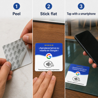 Carte NFC personnalisée espagnole pour avis Google, autocollant de table programmable en acrylique pour avis sur les réseaux sociaux des entreprises, carte de révision tactile