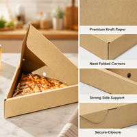 Boîte à pizza jetable en papier écologique fabriquée à partir de matériaux recyclés |   Boîte d'emballage pour pizza 9"/10"/12" à emporter en papier kraft