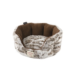Ovale Plüsch-Hundebetten mit Selbstwärmefunktion und Erhöhtem Rand, Rutschfester Unterseite - Product Image 1