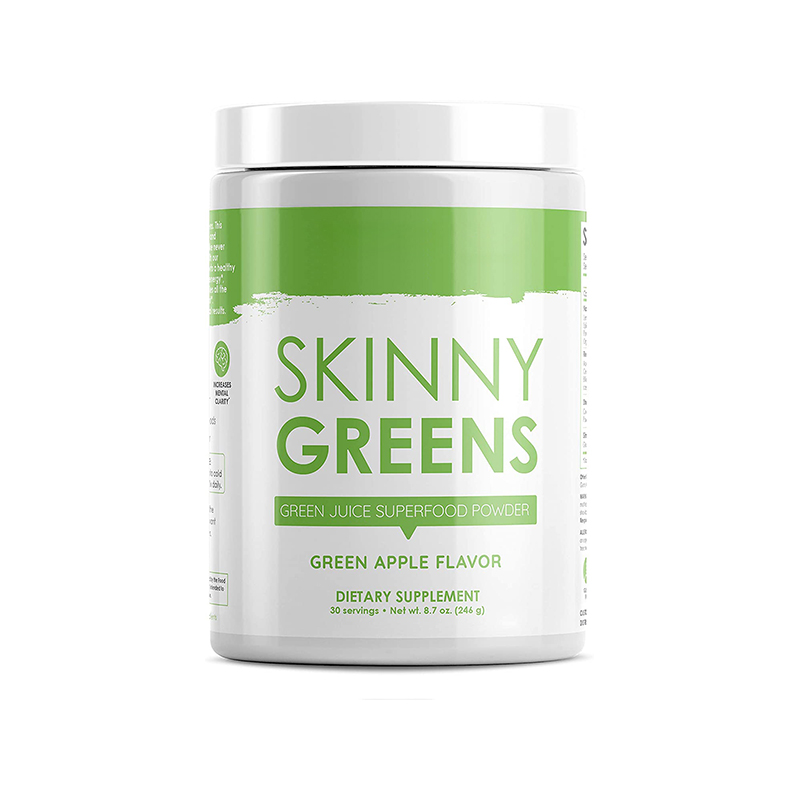 OEM тонкая зелень, суперпищевая пудра для сока, аромат зеленого яблока, поддержка потери веса, естественная энергия и фокус, уменьшение Bloatin