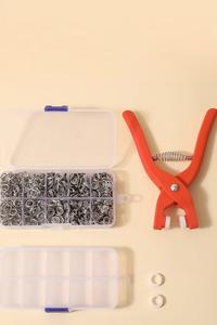 ชุดเครื่องมือเย็บกระดุมโลหะแบบ DIY 100 ชุด พร้อมอุปกรณ์จับกระดุมแบบมือ ใช้กับกระดุมแบบเมตริก OEM รุ่น HYTD สีส้มนุ่ม HY - Product Image 4