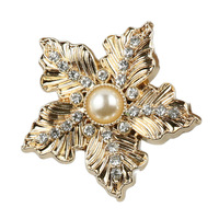 Kancing Batang Bentuk Bunga Salju dari Paduan Seng 21mm 26mm Mewah dengan Hiasan Rhinestone Ramah Lingkungan untuk Aksesoris Dekorasi DIY