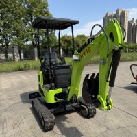 Mini-excavatrice de 1 tonne pour ameublir le sol et creuser des tranchées dans les vergers et serres, approvisionnement direct usine pour le commerce extérieur transfrontalier