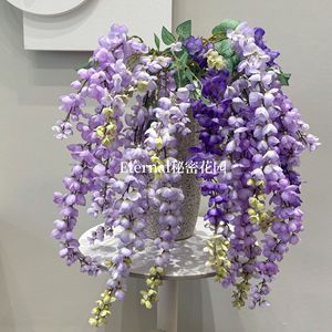 Flores Artificiales de Glicinia Secret Garden, Ramas Individuales de Flores de Seda para Decoración de Techos de Bodas, Decoración de Paredes de Vestíbulos de Hoteles - Product Image 1