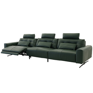 Juego de sofá de cuero de grano superior italiano eléctrico moderno y minimalista retráctil y ajustable para uso en hoteles y sala de estar - Product Image 6