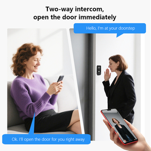Caméra HD 120° grand angle, conception étanche, sonnette vidéo, <span class=keywords><strong>interphone</strong></span>, caméra de sonnette intelligente pour immeubles d'appartements - Product Image 2