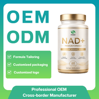 Vente en gros de capsules de NAD+ (nicotinamide adénine dinucléotide), service de fabrication de marques privées, étiquettes personnalisées, capsules NAD