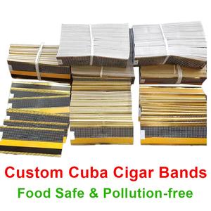 Autocollant personnalisé spécial avec logo de cigare, bandeaux de cigare pour le 50e anniversaire, logo personnalisé en relief, étiquettes en feuille pour la célébration - Product Image 1