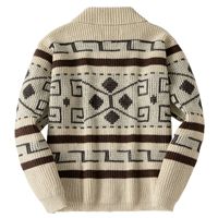 Nouveauté : Cardigan zippé pour homme, vêtements pour homme, cardigan en tricot jacquard d'hiver, cardigan grande taille pour homme