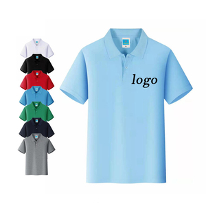 Hot Sales Promotion Custom Logo Solid Color Plain Blank Polyester Embroidery Washed T Shirt T-shirts Men's Polo Shirts