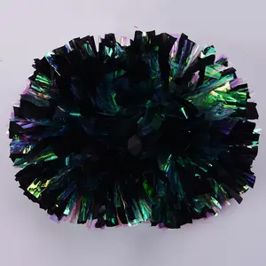 Custom Rainbow Plastic Cheerleading Pom Pom Girl Cheer Refueling Props Cheerleading Pompoms