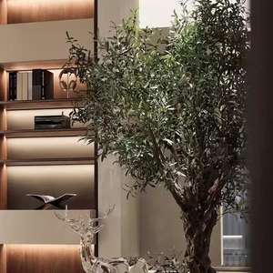 Olivo artificiale personalizzato di fascia alta, pavimento su larga scala montato Artificialgreen plantare decorazione del paesaggio per interni ed esterni - Product Image 5