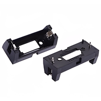 Support de pile CR123A en nylon 6T, fixation sur circuit imprimé, boîtier pour pile bouton 3V, compatible JIATEL, noir, CE&ROHS, acier à ressort