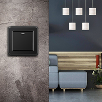 Interruptor de Pared de 3 Vías y 1 Grupo, Estándar Europeo, con Panel de PC, para Uso Industrial y Hospitalario, Habilitado para SDK, con Certificación CE y CCC, Resistente a Manipulaciones