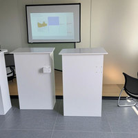Pupitre de conférence classique en acrylique personnalisé avec logo - Podium d'église en acrylique personnalisé pour les services religieux et les événements de culte