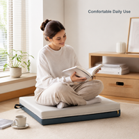 Coussin de siège médical en mousse à mémoire de forme imperméable et antibactérien, carré, soulagement de la pression sur le coccyx, design ergonomique, amovible et lavable