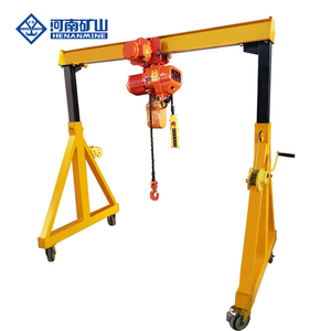 Pemasangan Mudah Crane Gantry <span class=keywords><strong>Mini</strong></span> Mobile Single Girder 0.5Ton 1Ton 2Ton 3Ton untuk Gudang Pabrik dengan Chain <span class=keywords><strong>Hoist</strong></span> - Product Image 1