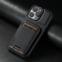 SUTENI Design Luxe Adsorption Magnétique Pour iPhone 15 ProMax 14 13 Portefeuille Couverture De Stockage Crédit Banque Titulaire De La Carte Téléphone Cas