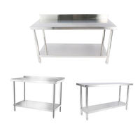 Tables commerciales promotionnelles d'acier inoxydable de catégorie comestible de petit prix d'OEM pour le restaurant de transformation des aliments